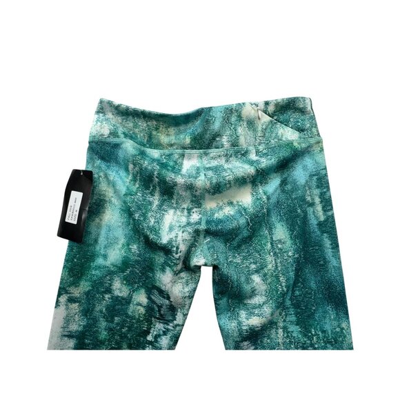 Saucony Womens Scout Series Leggings M Green Watercolor Pattern - Picture 10 of 12